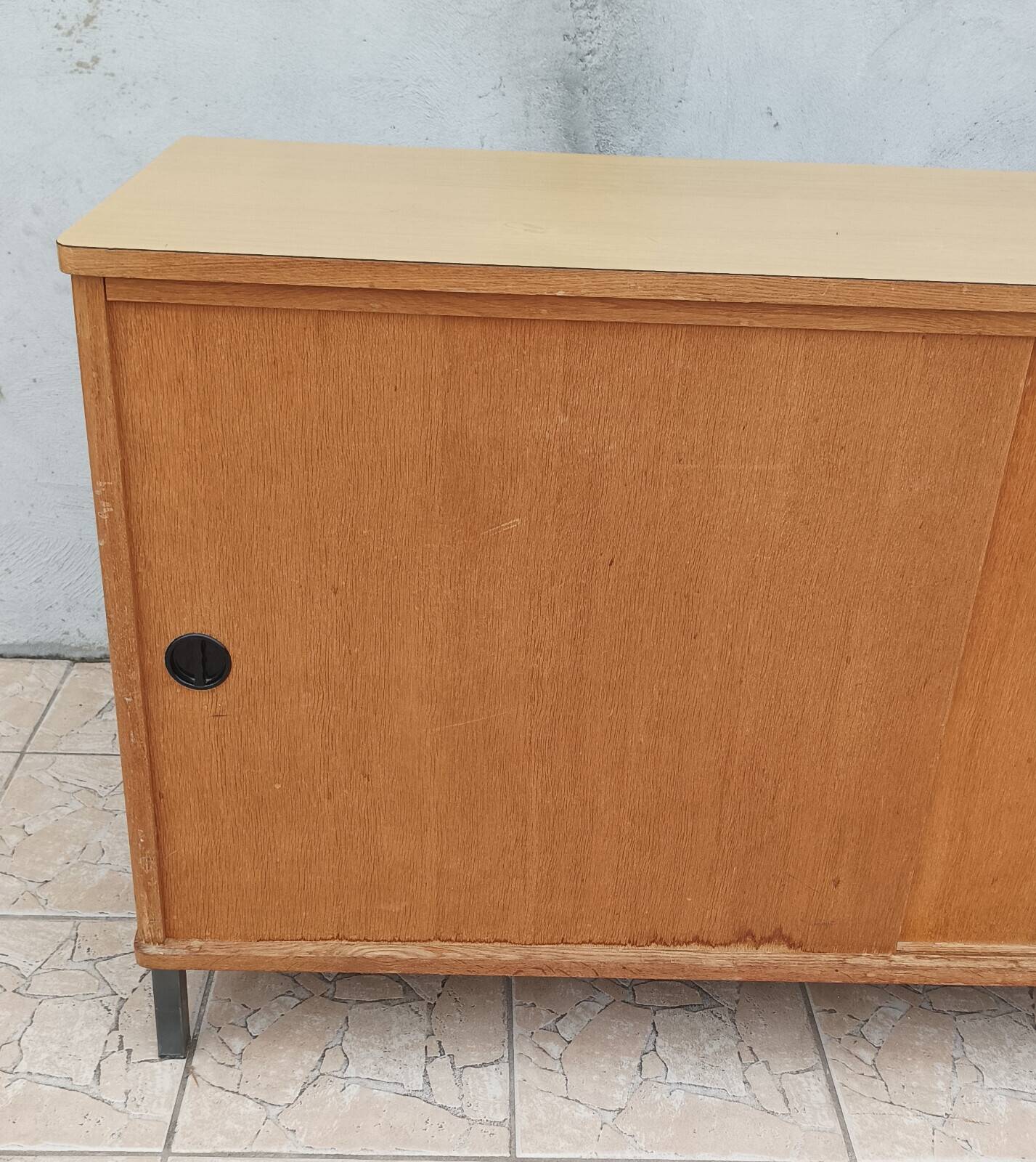 Enfilade vintage buffet d'école en chêne