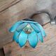 Wall lamp lotus flower petal blue mother-of-pearl base gold patinated dp 1123218