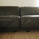 Canapé Modulaire Flandra en Cuir par Vico Magistretti pour Cassina, Italie, années 1970