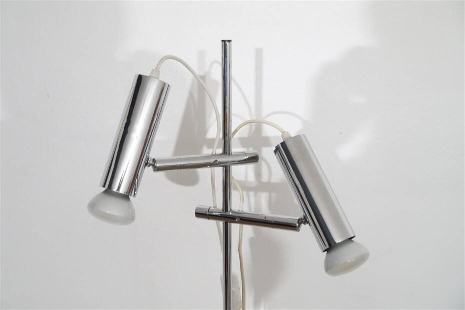 1970s designer floor lamp with 2 lights