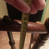 Thonet ancien fauteuil chaise bistrot cannée bois signé