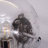 set Basket-Globe wall lamps with raindrop glass bowl by Raak, 1970s