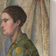 Profile of a woman, oil on canvas signed Henry Portal.