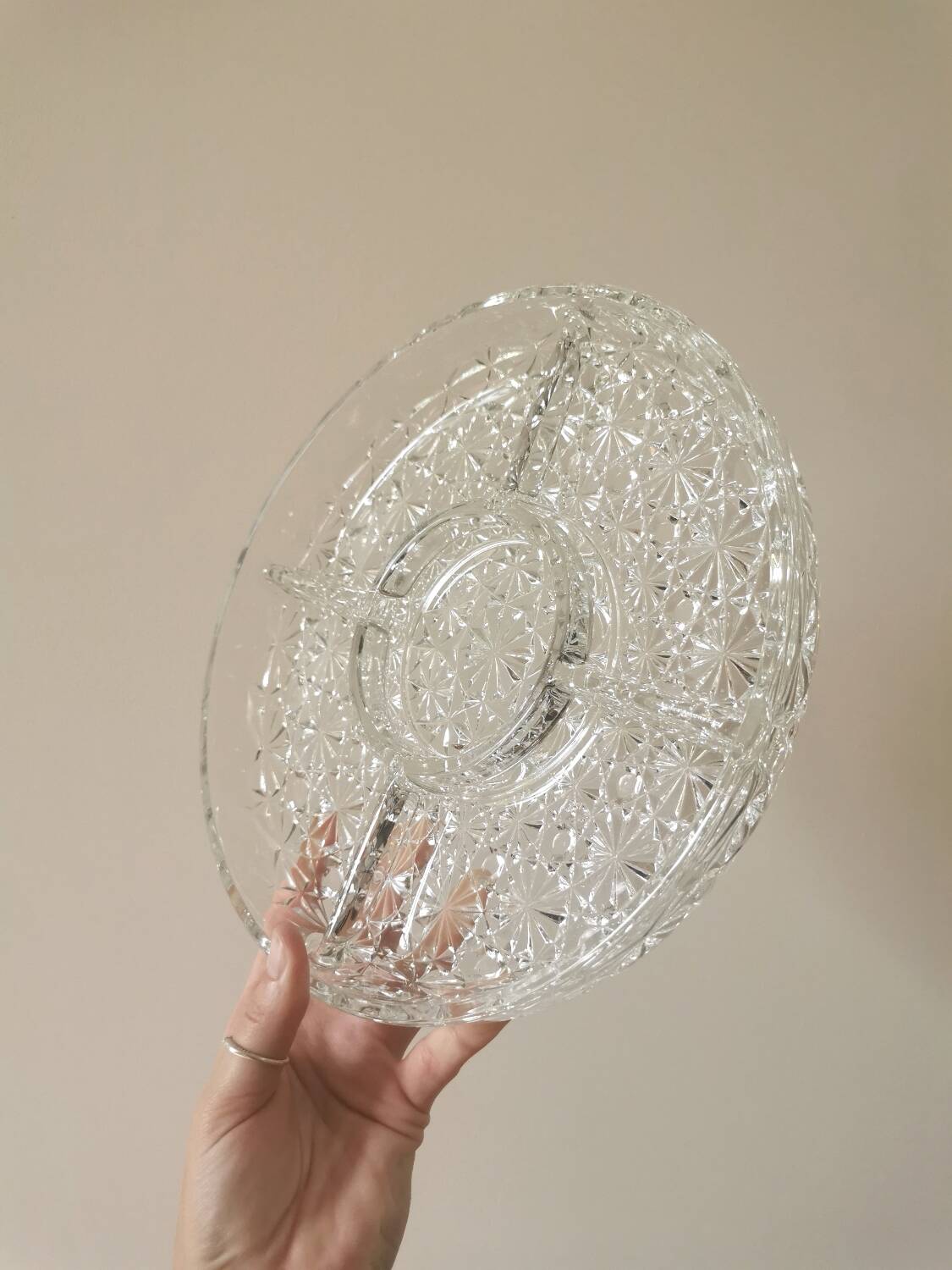 Vintage glass appetizer dish