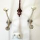 Lot pateres steel and porcelain vintage