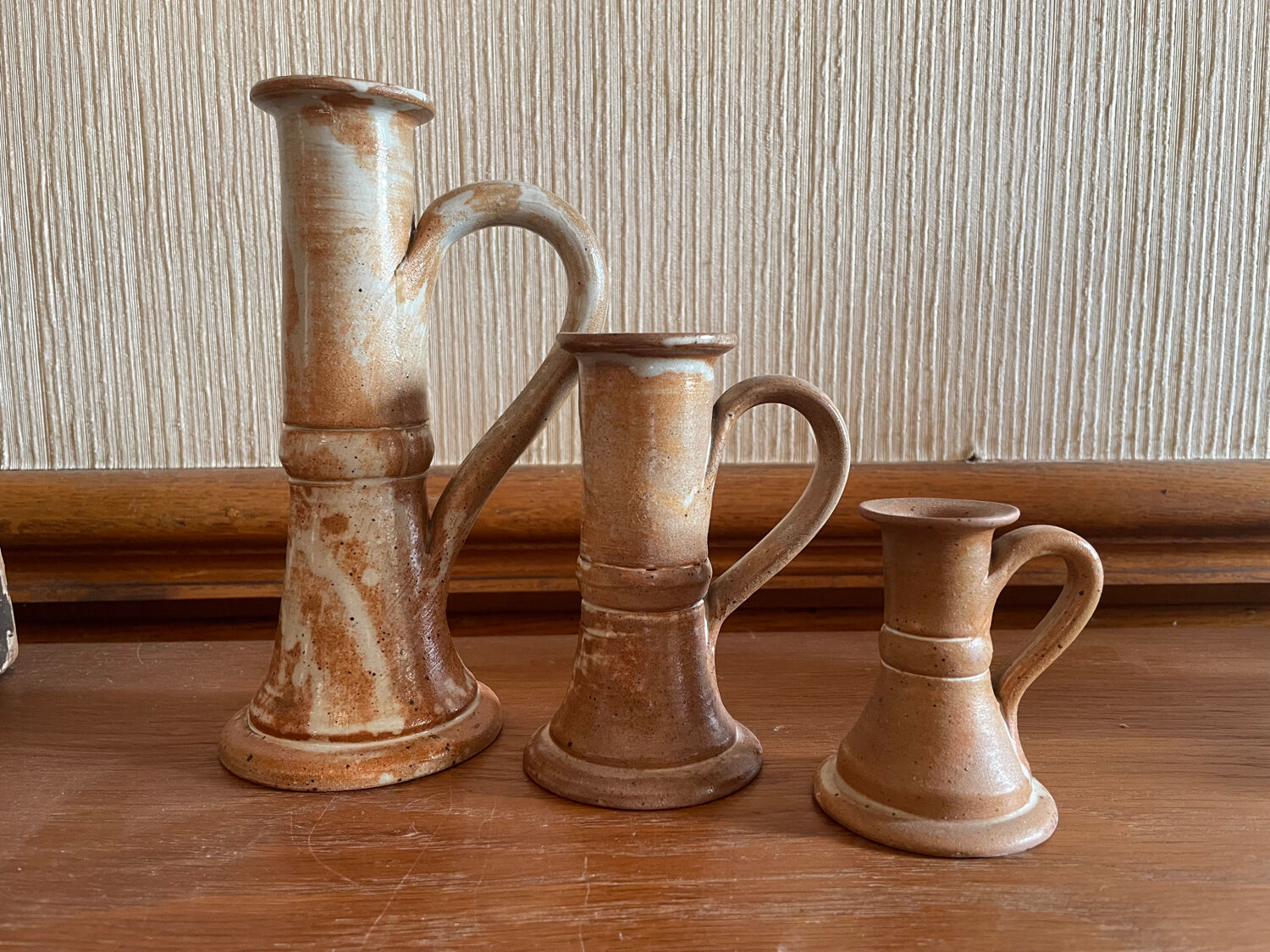 Stoneware candle holders