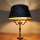 brass three-light bouillotte lamp, desk lamp