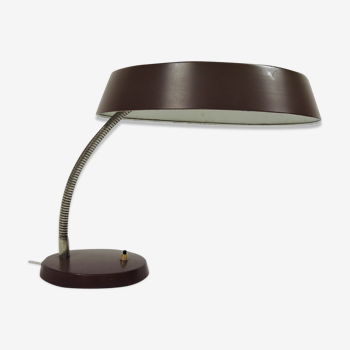 Lampe de bureau brune réglable vintage, années 1960