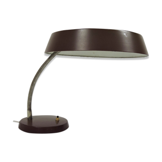 vintage adjustable brown desk lamp, 1960