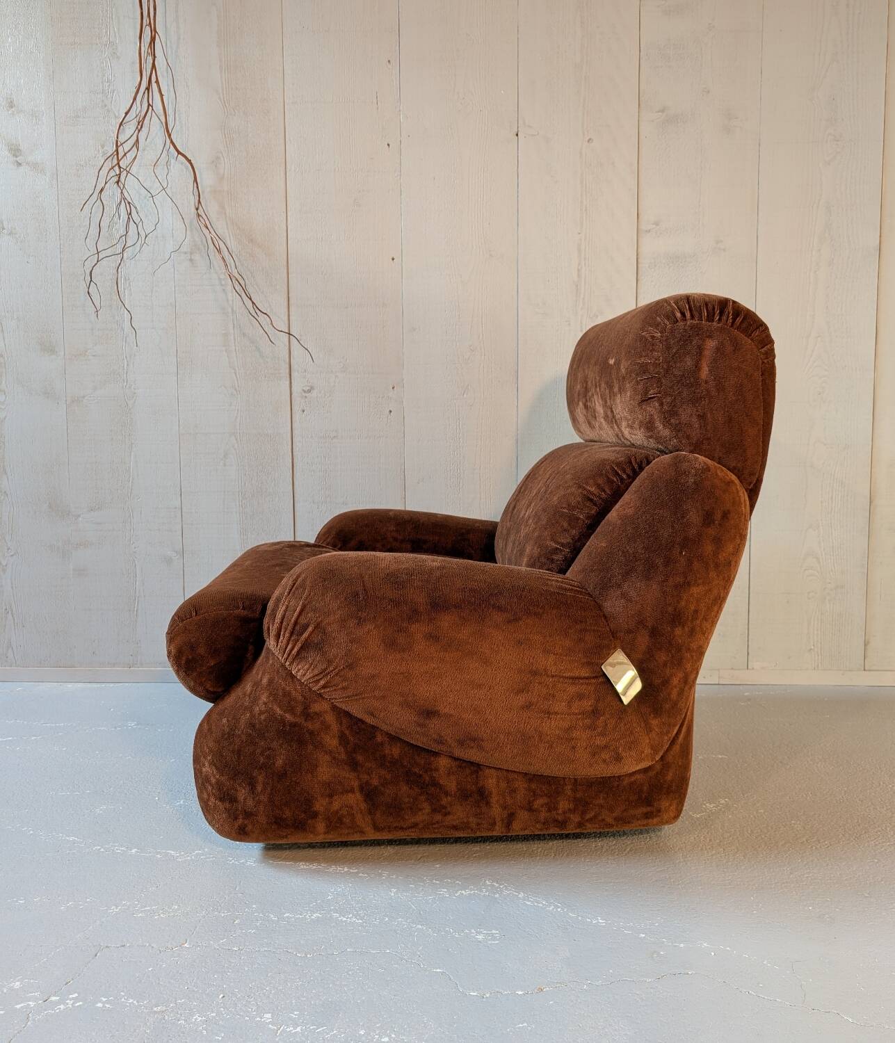 Velvet armchair
