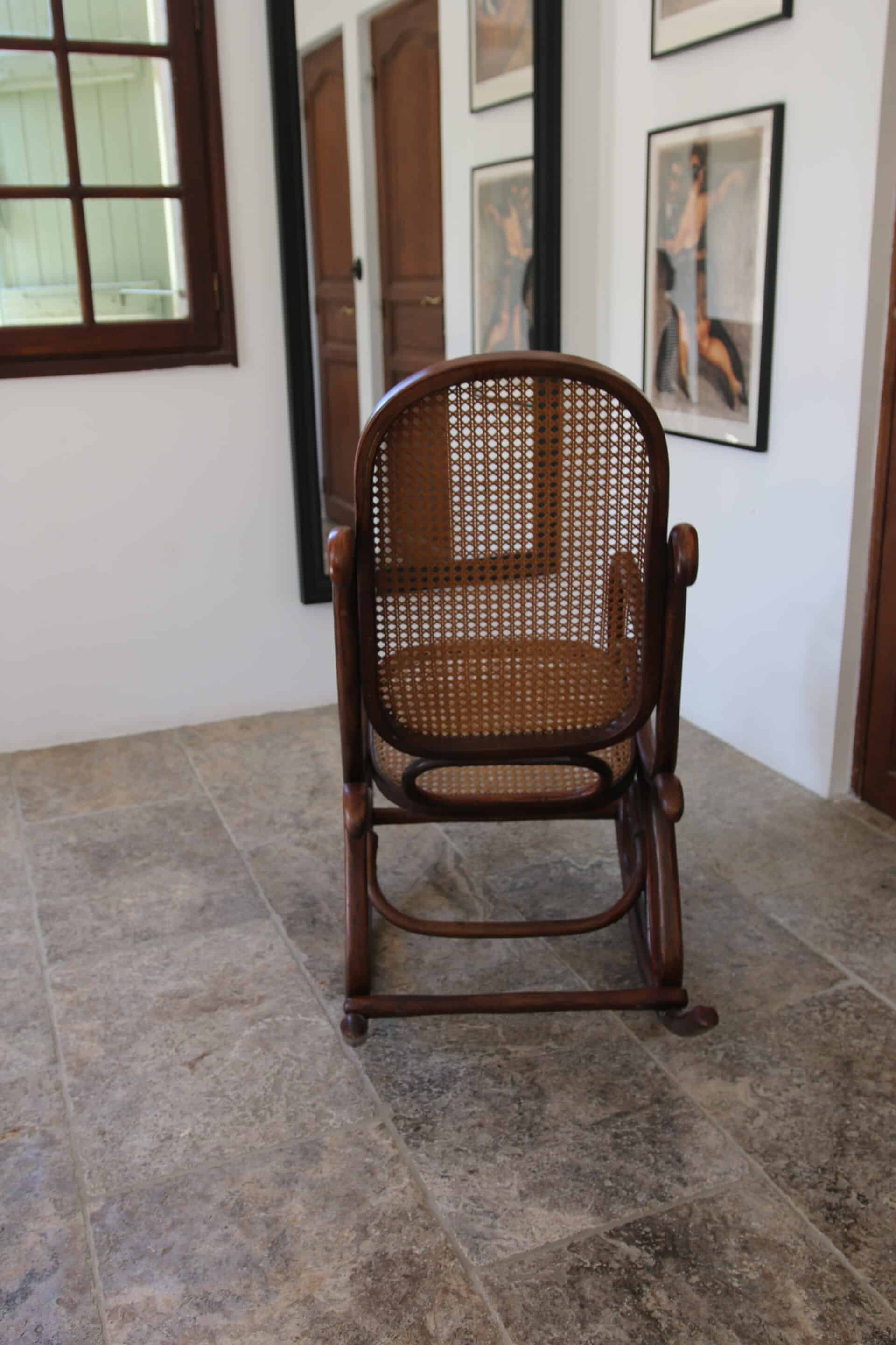 Vintage Thonet rocking chair, 1970s.