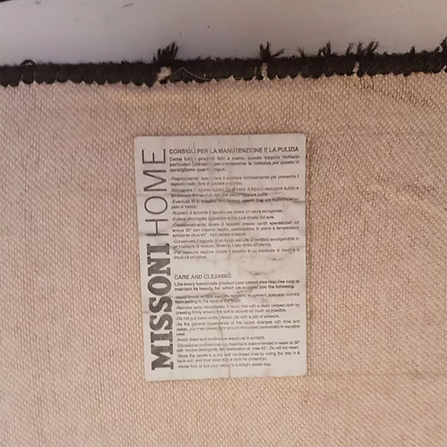 Vintage missoni square flowers rug carpet floor  130x130cm