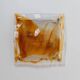 Vintage Murano Glass Wall Lamp - Clear Glass with Orange Striations, Italian Design, 1970s Wall Sconce