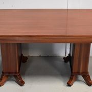 Table rectangulaire en acajou massif et plaqué 1930/1940