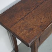 Vintage French rustic farmhouse oak side table, 1950s