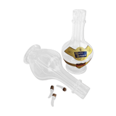 Bouteille à liqueur 4 compartiments Marie Brizard bordeaux