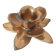 Bougeoir fleur vintage en laiton doré