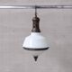 Antique french two tone glass pendant light