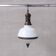 Antique french two tone glass pendant light