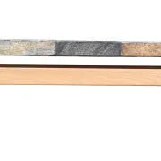 Van Bennekom slate & oak coffee table, Netherlands, 1970s – Kingma style