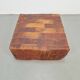 Brown Leather Pouf with Patchwork from de Sede, Switzerland, 1970s