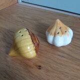 Pepper salt shaker shaped garlic and onion