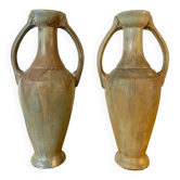 Paire de vases amphores céramique Gilbert Métenier