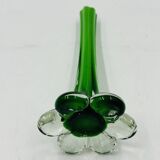 Vintage Murano green elephant base glass soliflore