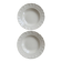 Pair of antique ivory faience deep plates ADP Luxcerae