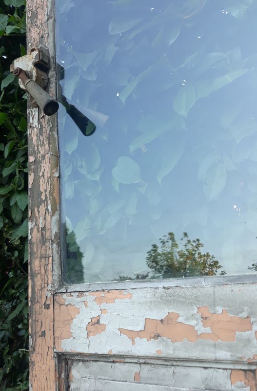 Old glass door 78.5x220.8cm