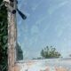 Old glass door 78.5x220.8cm