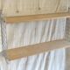 Étagère murale style String en métal et bois - mid.XXeme