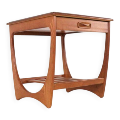 Table d'appoint G-Plan avec tiroir coulissant - style moderne du milieu du siècle