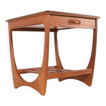 Table d'appoint G-Plan avec tiroir coulissant - style moderne du milieu du siècle