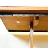 Scandinavian teak and ceramic dining room table with extensions