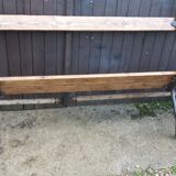 Cast iron leg garden bench