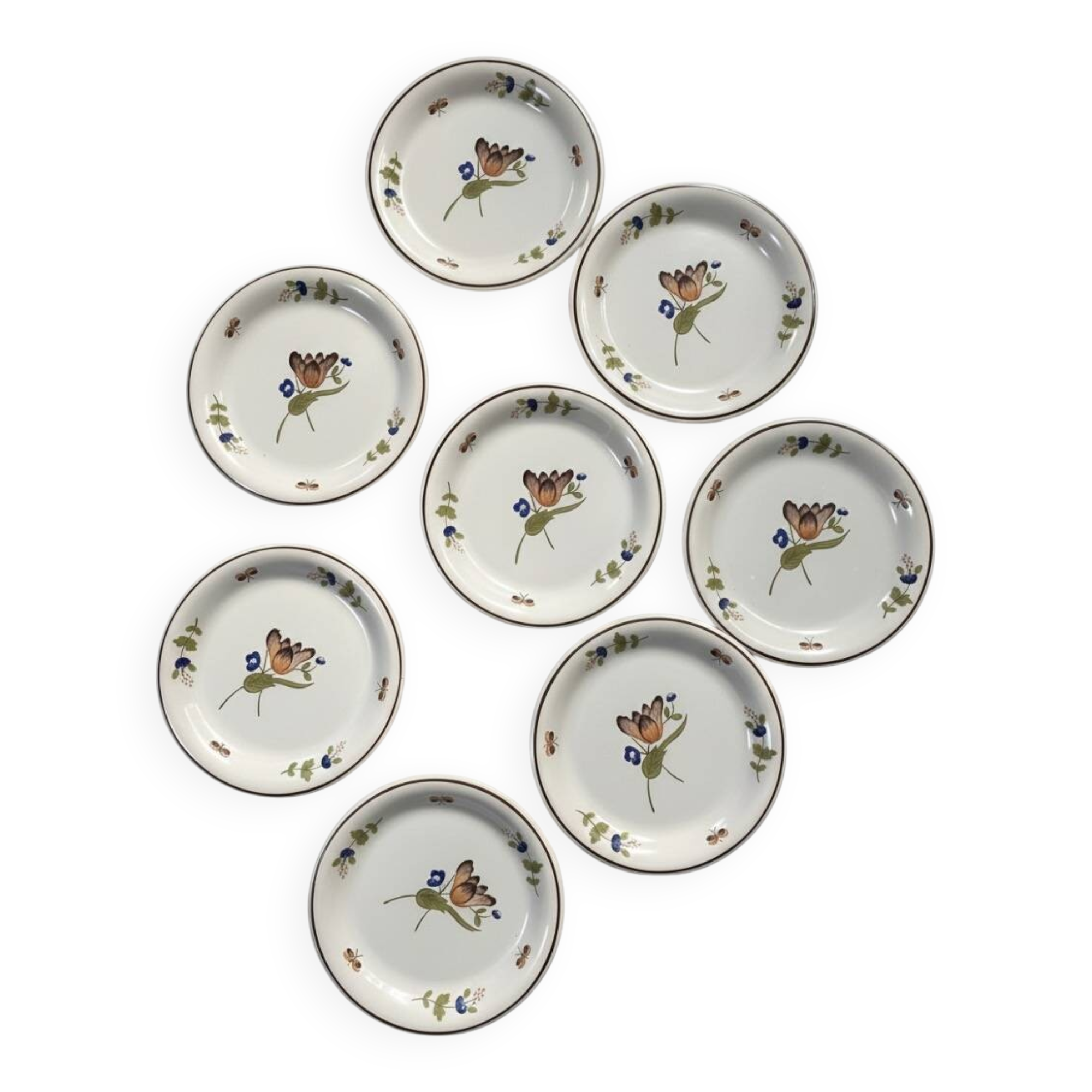 St-Clement earthenware dinner plates, 1940