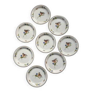 Assiettes plates en faïence