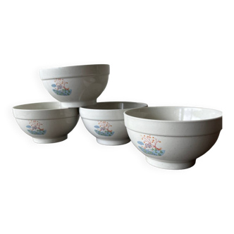 4 bols anciens en porcelaine italienne Cipa