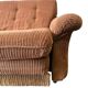 Vintage brown ribbed two-seater canapé / daybed / sofa
