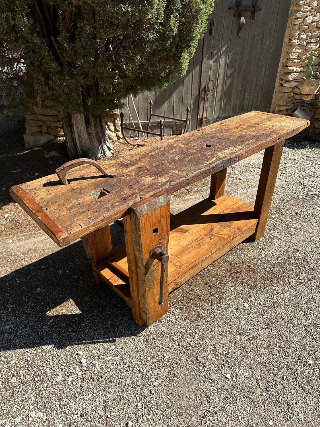 Old wooden desk