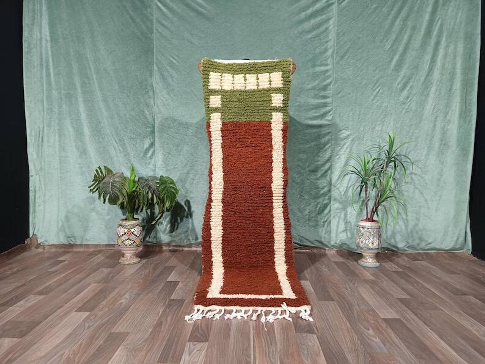 Handmade runner rug 350cm x 70cm