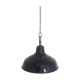 Industrial suspension - enamelled sheet black and white - ø 30 cm -1940-50