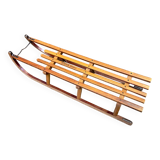 Large old sleigh sledge alsace decoration noel davos 1950