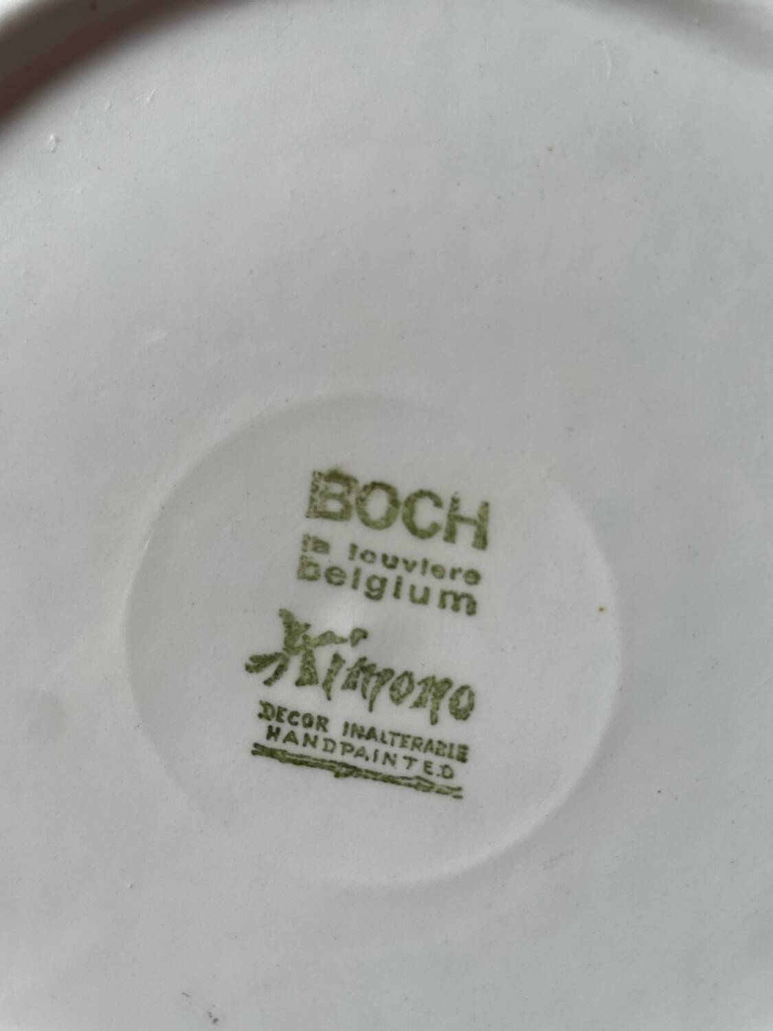 Kimono set from Boch La Louvière