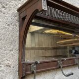 Antique coat rack/wall mirror