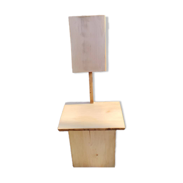 Chair sculpture in solid ash