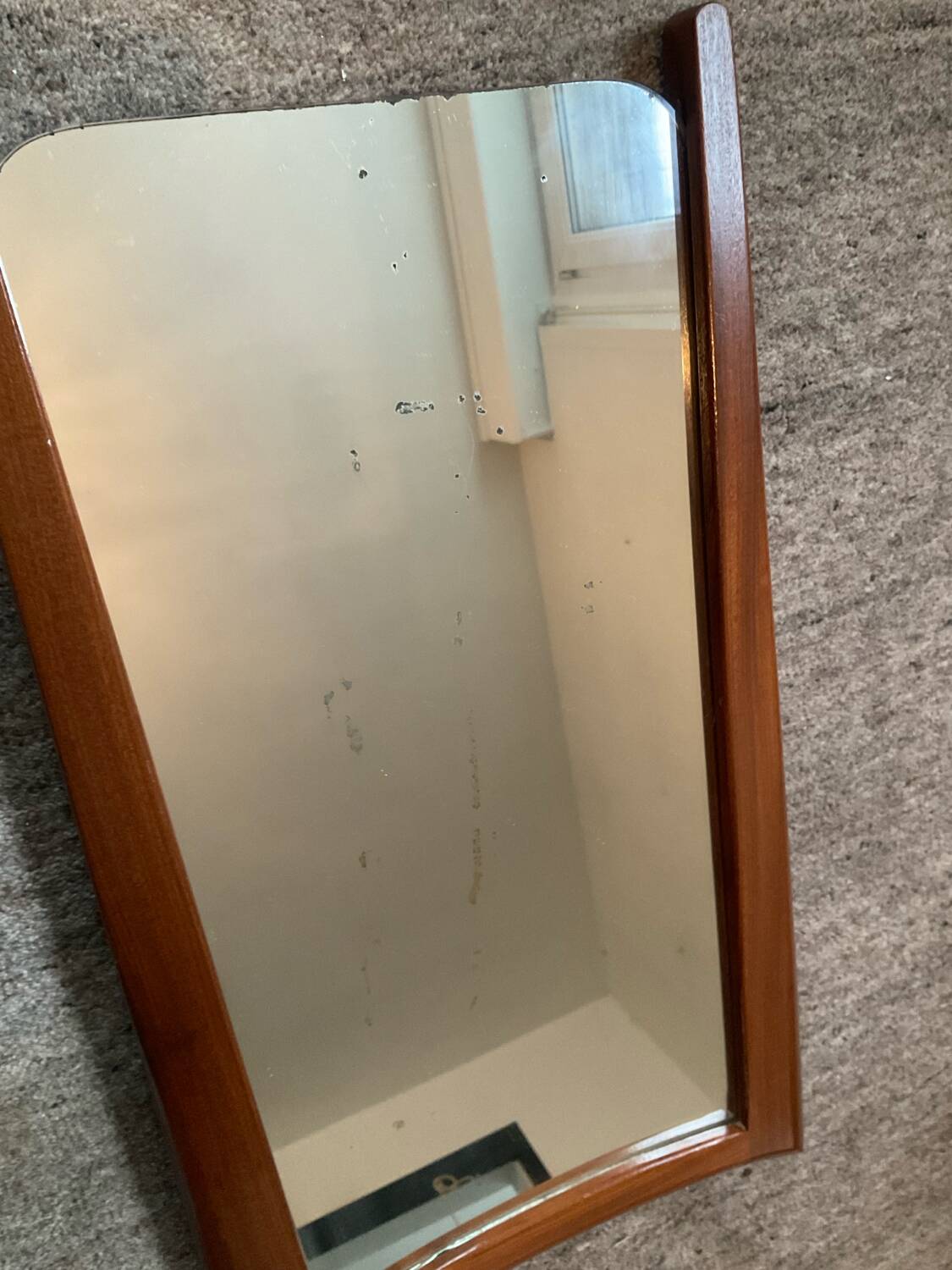 Scandinavian teak mirror from the 1960s