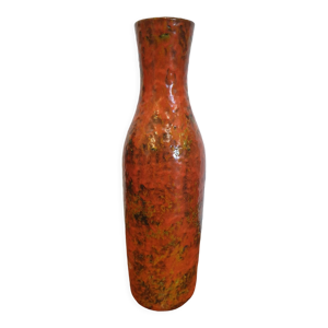 Vase orange céramique