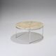 Round Onyx and Metal Coffee Table, 1960s
